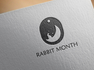 Logo Rabbit Month branding design logo