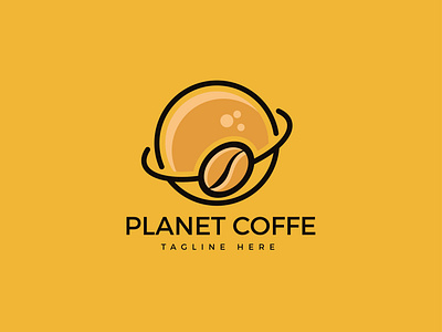 Logo Planet Coffe branding design logo