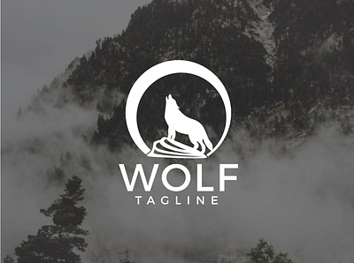 Logo Wolf branding design logo