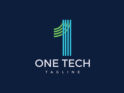 Logo One Tech branding design logo