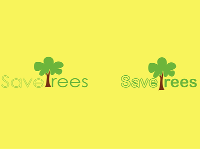 SAVE TREES it's a logo with a small idea. branding design flat graphic design idea illustration illustrator logo logo design logodesign logos logotype minimal