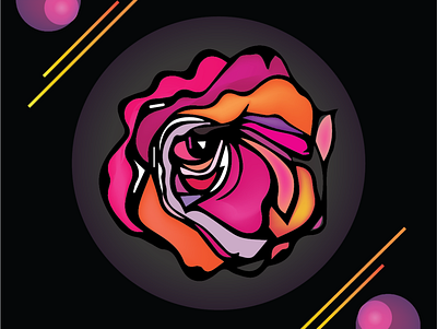 October Rose design flower icon illustration logo rose vector