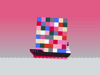 03. Bulky aftereffects animatedillustration animation boat boxes illustration inktober inktober2020 loop loopvideo mograph motiongraphics sea ship vectober vectober2020 vectorart