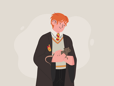 06. Rodent aftereffects animatedillustration animation harry potter harrypotter illustration inktober inktober2020 loop loopvideo mograph motiongraphics ron vectober vectober2020 vectorart