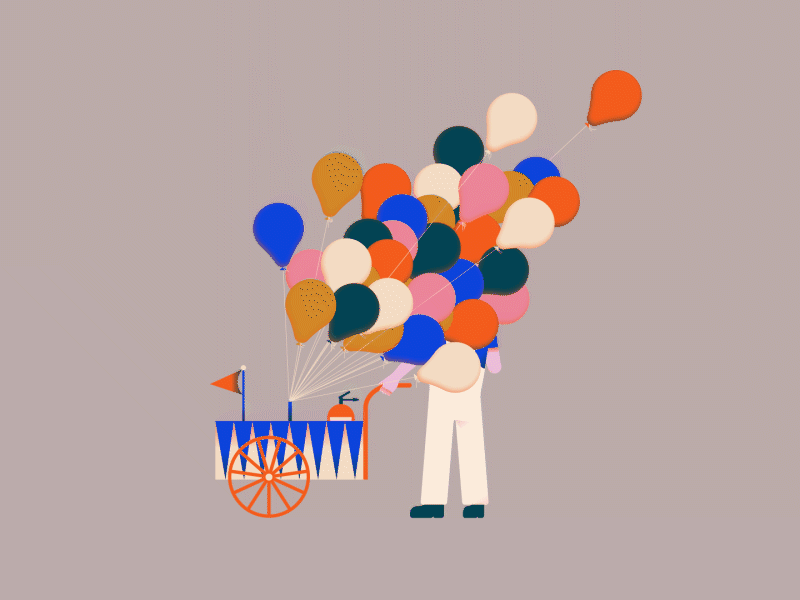 28. Float aftereffects animatedillustration animation balloon balloons float floating illustration inktober inktober2020 loop loopvideo mograph motiongraphics vectober vectober2020 vectorart