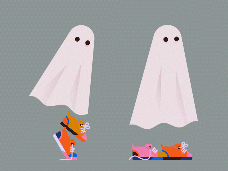 29. Shoes aftereffects animatedillustration animation blanket ghost ghosts illustration inktober inktober2020 loop loopvideo mograph motiongraphics shoe shoes trainers vectober vectober2020 vectorart