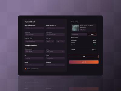 Daily UI #2 - Credit card checkout