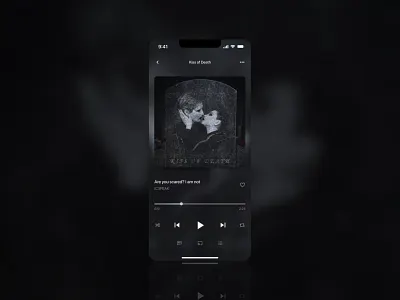 Daily UI #9 - Music Player app black daily ui daily ui 9 dailyui9 dark design goth gothic ic3peak music music app music player spooky ui ui design