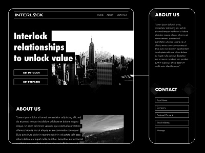 Interlock Co. Draft business firm logo web design