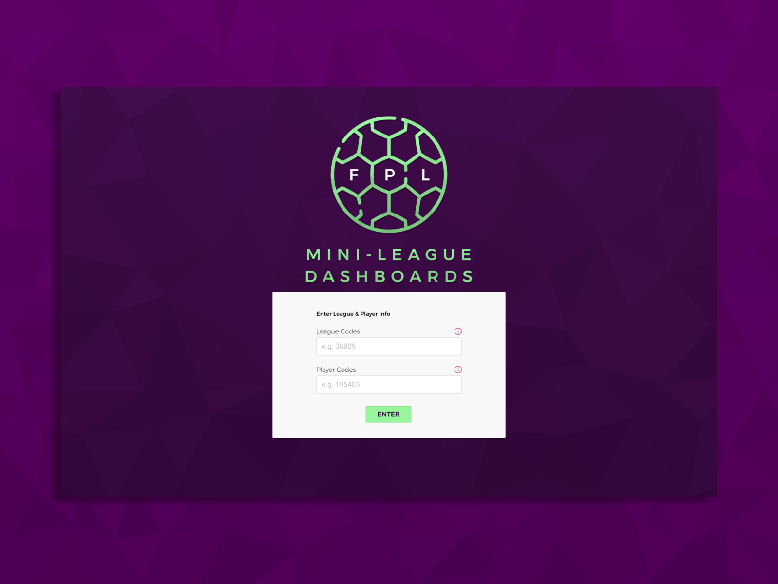 FPL Dashboards Landing Page by Ross Clelland on Dribbble