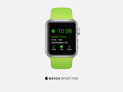 Apple Watch Sport PSD apple watch free freebie psd sport