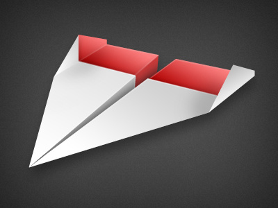 Paper plane icon icon paper paper plane red