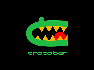 Logotype and symbol for Crocobar branding graphic design illustration lettering logo logotype mark symbol typogaphy typography design