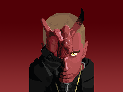 Devil Eminem - Halloween theme artwork dailylogochallenge illustration illustration art print design