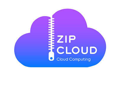 Zip Cloud - Cloud Computing Logo adobeillustator branding cloud computer cloud computer logo computer dailylogochallenge day 14 illustration logo design zip cloud