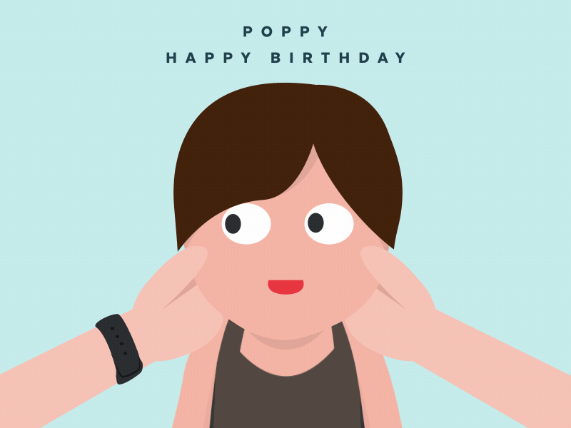 Poppy's Birthday Gif! birthday face gif gift happy