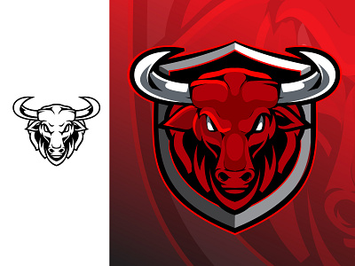 Bull Mascot logo