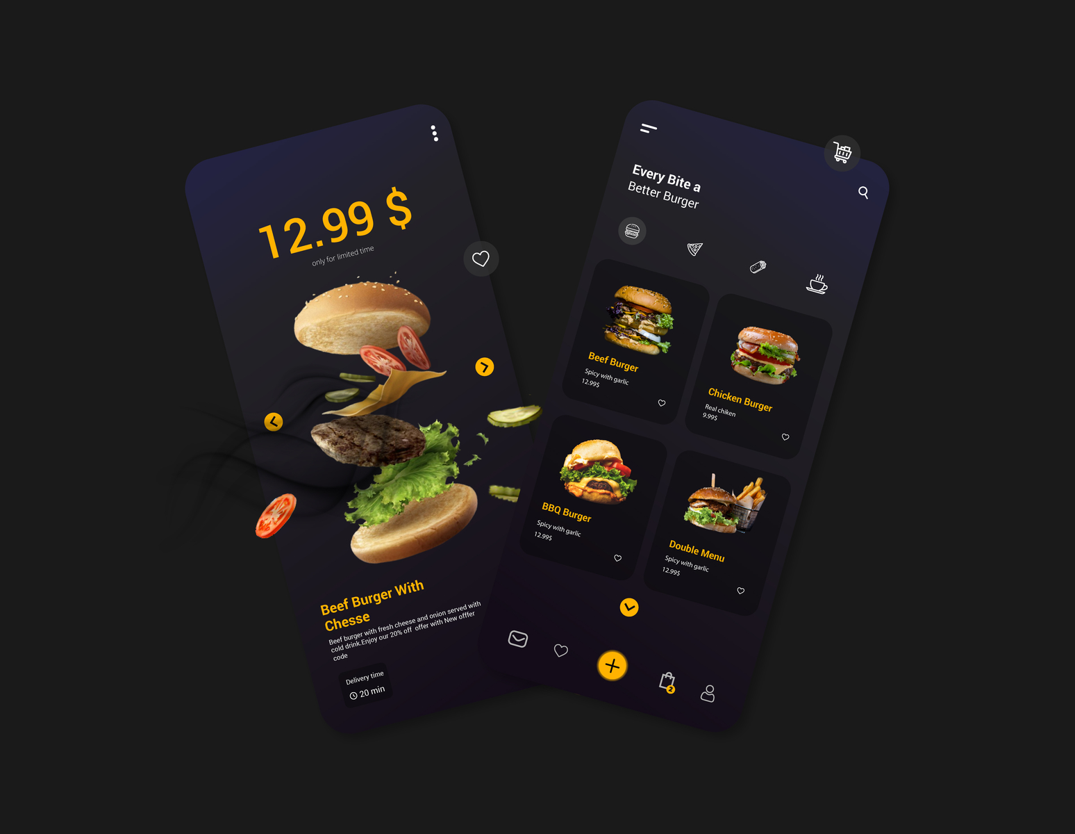 Burger Mobile App Design by Tafsirul Islam Naeem on Dribbble