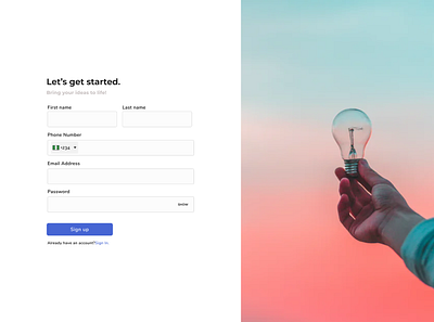 Sign up screen design ui uidesign