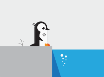 pingouin design illustration logo vector