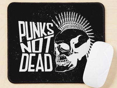 Punks Not Dead Mouse Pad branding design logo typography