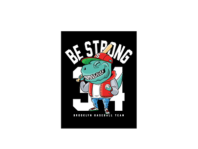 Be Strong branding design illustration typography