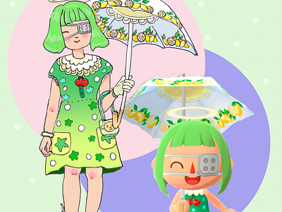 Jelly Dress animal crossing confeti fashion fun gaming illustration lolita lolita fashion pocket camp videogame