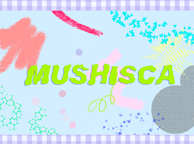 mushisca banner content creator creative cute fun logo online store small business social media