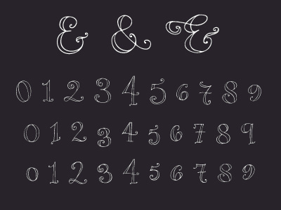 Alphabet01 Numbers font hand drawn typography