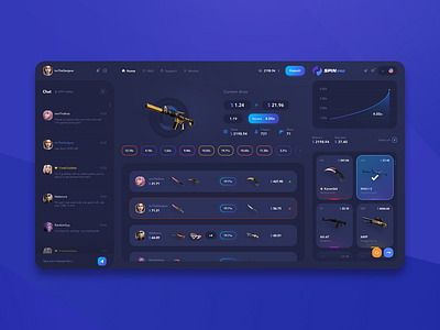 CS:GO gambling site UI/UX