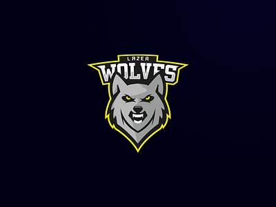 Lazer Wolves design e sports esports gaming gaming logo graphic design logo mascot design mascot logo minimal vector
