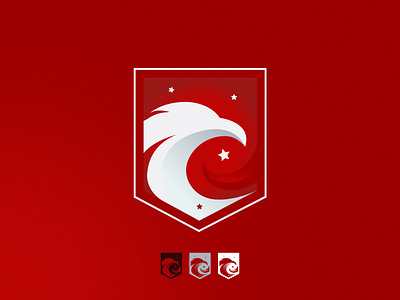 [4 SALE] Eagle logo adjustable brand branding company design design for sale eagle esports for sale gaming illustrator logo logo design logotype minimal red stars team vector