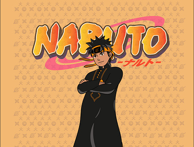 Desi Naruto crossover design illustration indian naruto sherwani