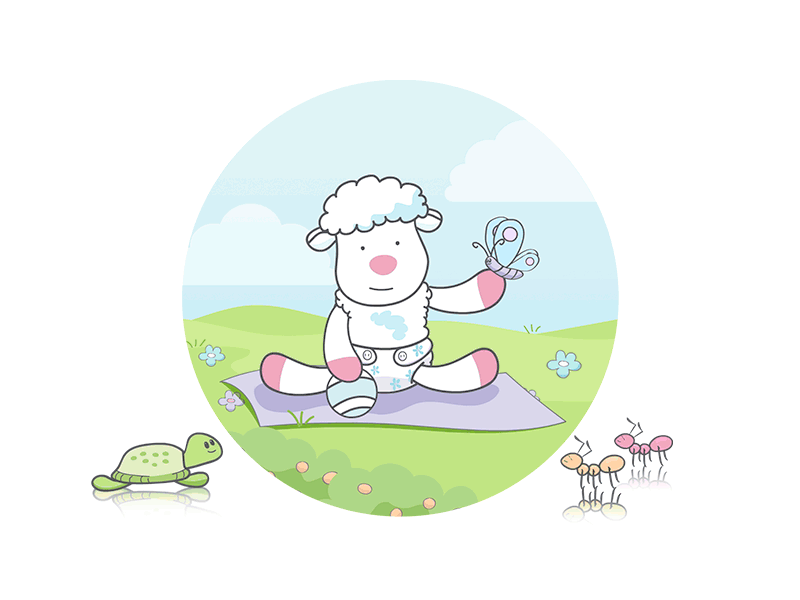 Sheep SeboCalm BABY animation baby beauty card character design cream cute gif kid packshot play sheep