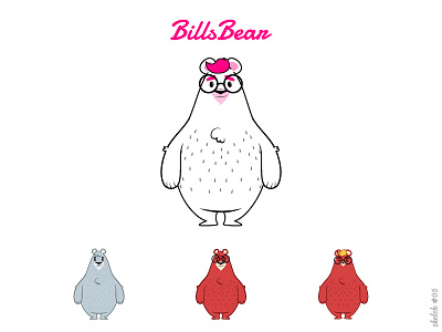 Bills Bear app bear cartoon character design cute icon illustration pose sketch