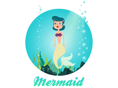 mermaid | Sub flex animation bubbles character design fish girl mermaid sea under water