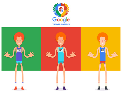 Google | web Olympics animation cartoon character character design design google illustration olympic run safety sport web