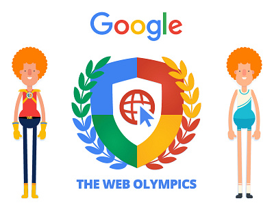 Google | web Olympics adult animation cartoon charachter character design flat design fun google illustraion illustration sport vector web ad