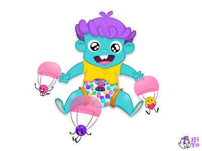 Bubble Boy babbel baby candy cartoon charactedesign emoji gum illistration love manga smile