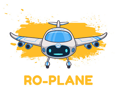 RO_PLANE airplane animation character design illustration machine robot toy vector video app