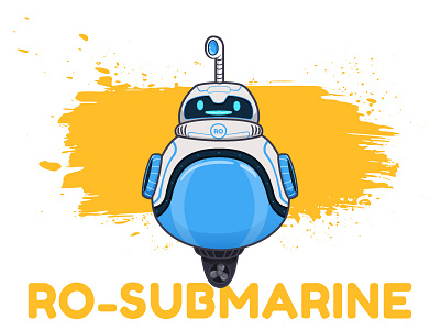 RO_SUBMARINE animation character design cute illustration machine robot submarine toy vector video app