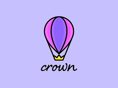 Crown daily logo challenge hot air balloon logo logo design