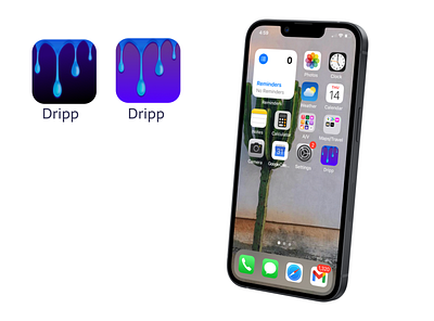 Daily UI #005 - Dripp App Icon app blurred concept dailyuichallenge design drip gradient icon illustration lava ui vector water