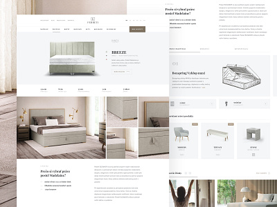 Ferreti Detail page clean detail ecommerce header home homepage interior minimal sleep ui ux web webdesign website