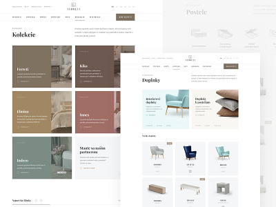 Ferreti listing pages clean ecommerce header home homepage interior minimal sleep ui ux web webdesign website