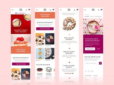 Sladkosti respo pages app app design bakery clean clean ui colorful colors ecommerce minimal responsive sweet typography uiux web