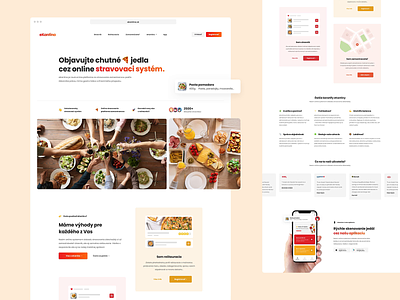 eKantina for DOXX clean food landing page recipes restaurant simple ui uidesign ux web webdesign website