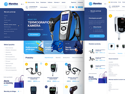 Meratex redesign clean commerce e commerce eshop instruments measuring product ui web webdesign