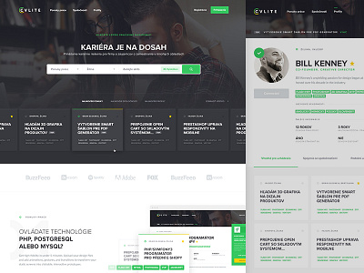 Webdesign for career project CVLITE career clean landing logo onepage responsive slovakia ui ux web webdesign website