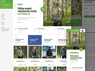 Webdesign for Armyshop army clean green header landing page responsive ui ux web webdesign website